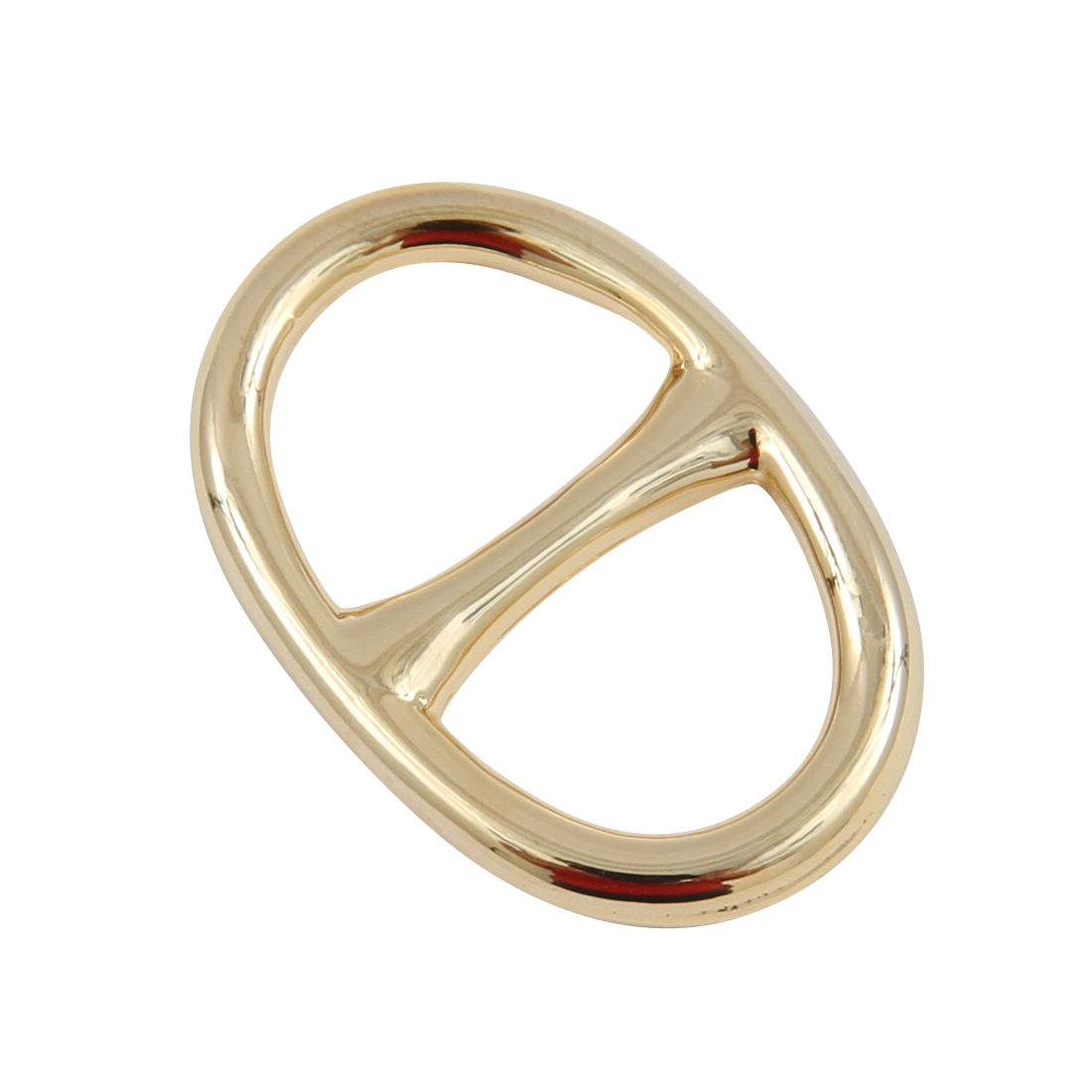 Oval Anchor chain Scarf ring Yellow gold platedflorakoh