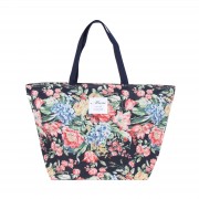 Large tote navy blue flower 1